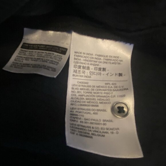 Levi's Lucy Wing Top Black Cotton Crepe Women’s Size S ($60) Classic Capsule - Picture 11 of 11